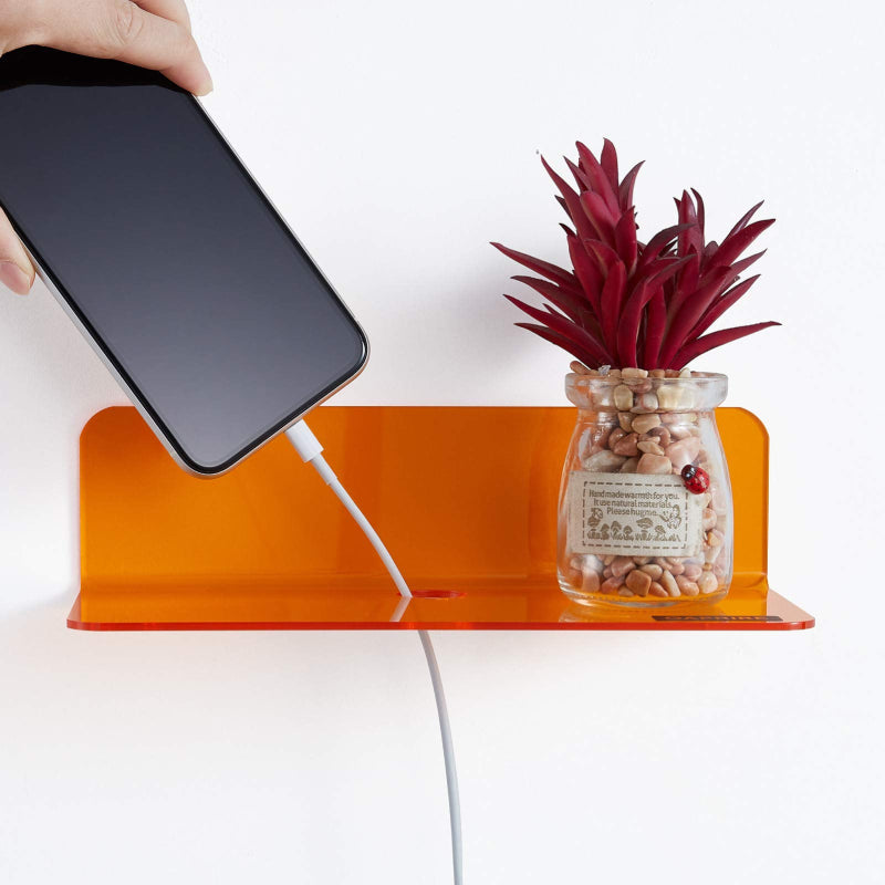 NeonAura | Vibrant Modern Acrylic Floating Shelf Set 5