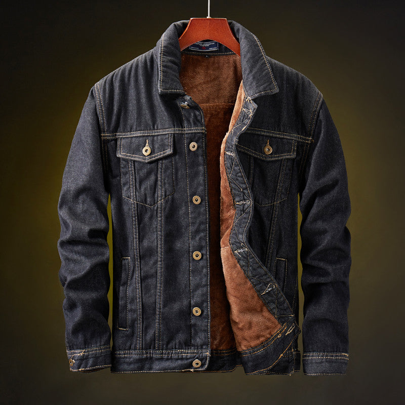 Noah | Winter denim jacket with sherpa lining for men 0