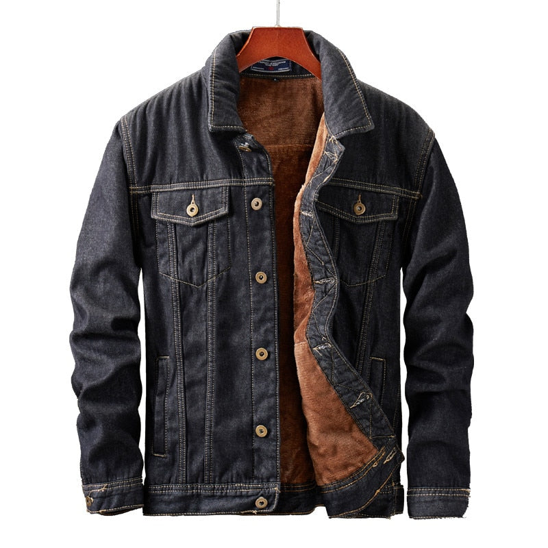 Noah | Winter denim jacket with sherpa lining for men 1
