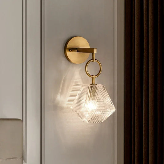 EtherealGlow – Glass Wall Light with Gentle Illumination
