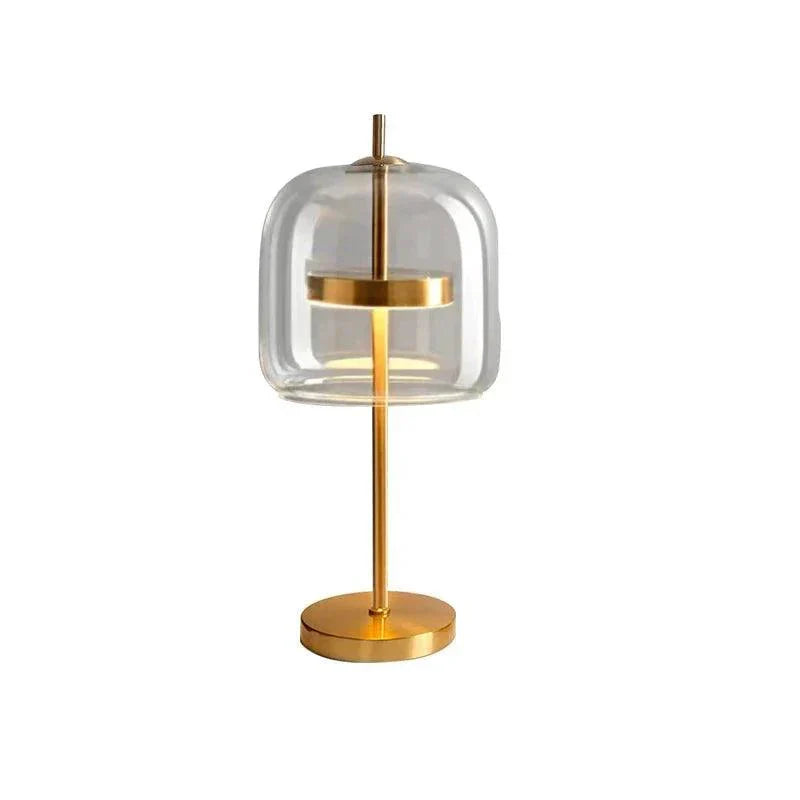 LumeMist - Elegant Gray Glass Lamp