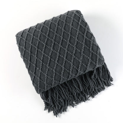NordicWeave | Cozy Textured Knitted Throw Blanket for Sofa or Bed 20