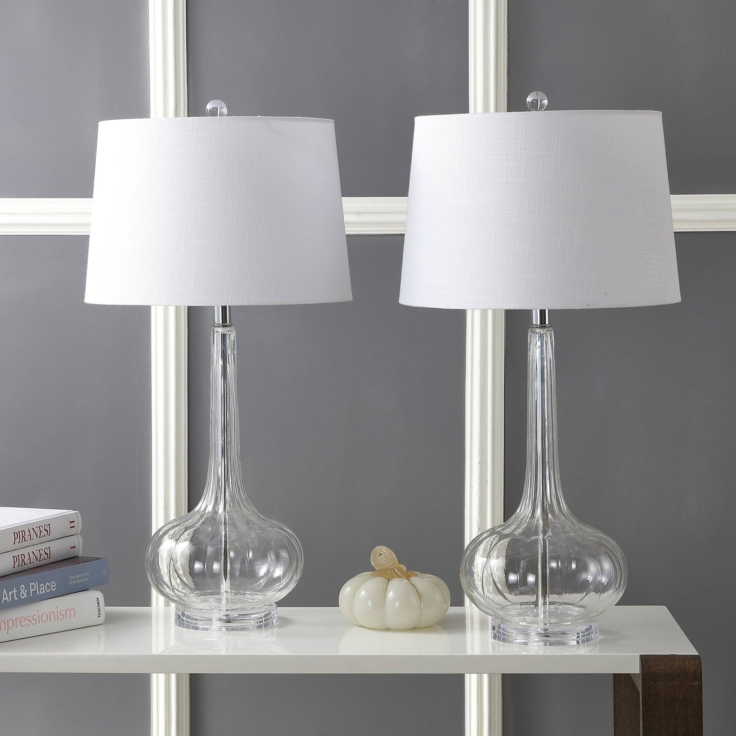 PureGlow – Lámpara de mesa de cerámica refinada con pantalla blanca suave