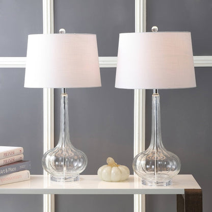 PureGlow – Lámpara de mesa de cerámica refinada con pantalla blanca suave