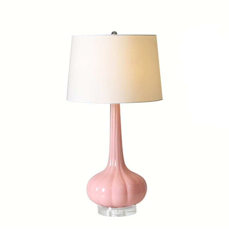 PureGlow – Lámpara de mesa de cerámica refinada con pantalla blanca suave