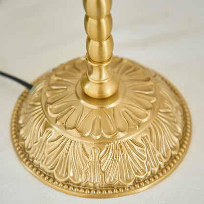 BrassAura – Lampada da Tavolo Floreale Vintage