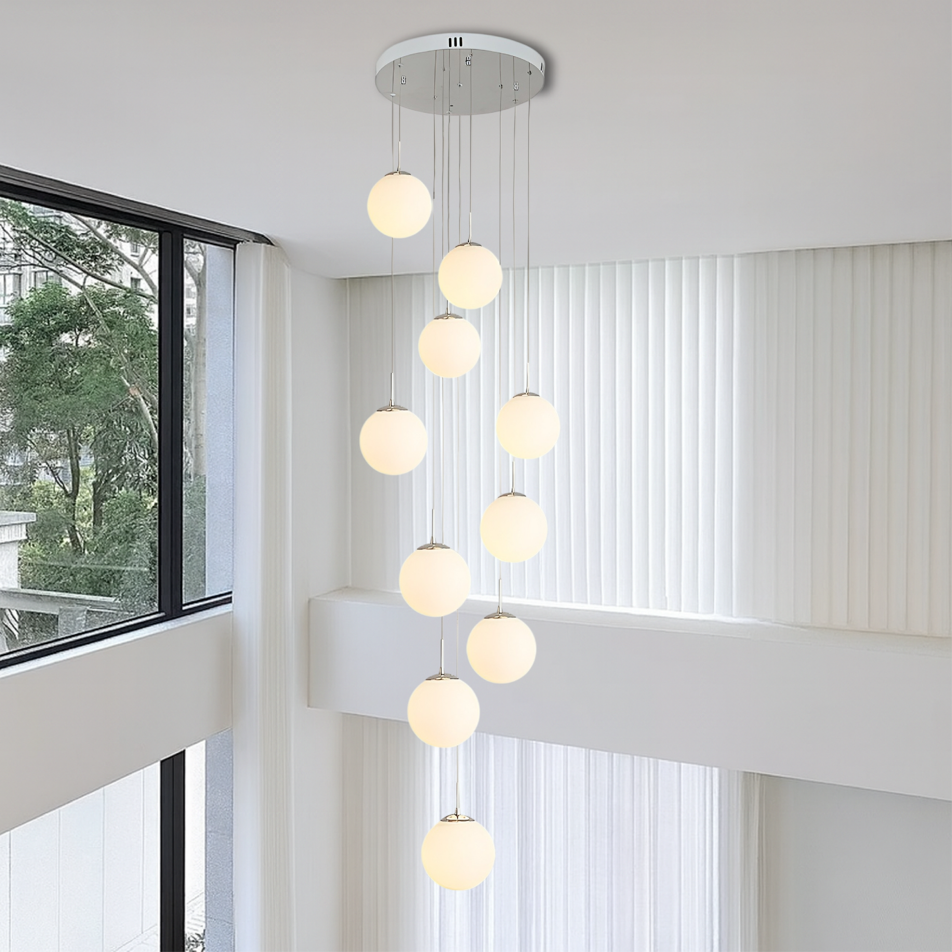 Nova Scandinavian staircase chandelier 4