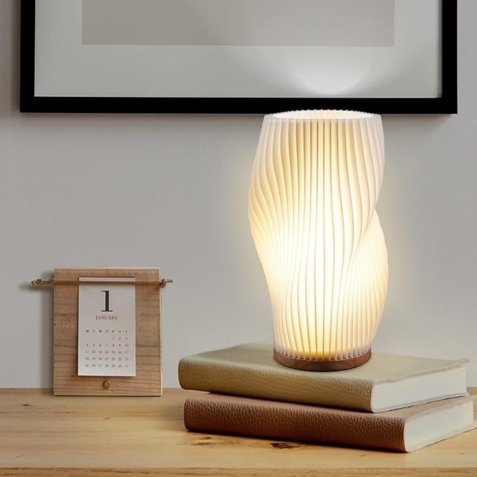 CalmGlow – Elegante Wave-Tischlampe