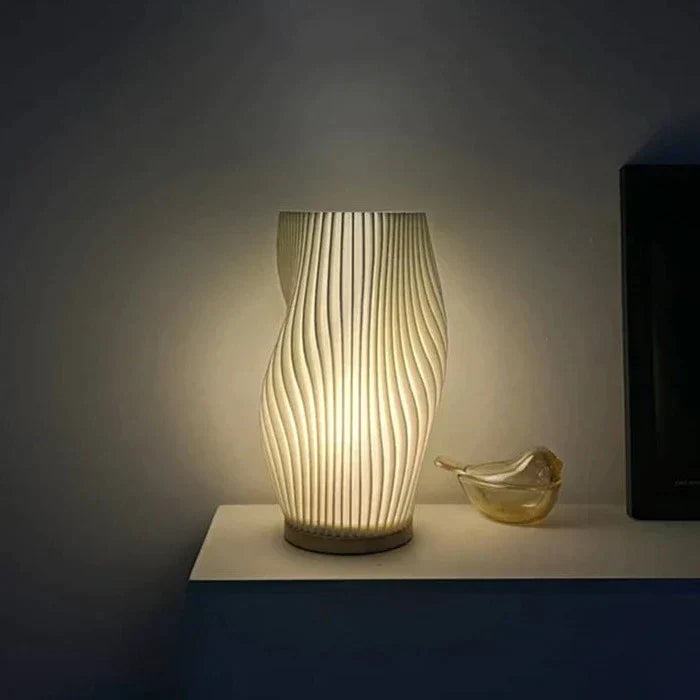 CalmGlow – Elegante Wave-Tischlampe