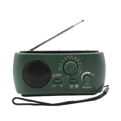 Bærbar nød-radio med AM/FM/NOAA, USB-oplader, LED-lommelygte, vandafvisende til camping og udendørs brug