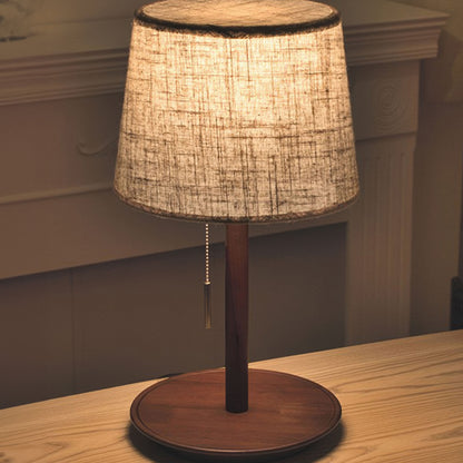 NobleGlow - Walnut & Textile Desk Lamp