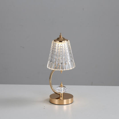 GleamAura – Vintage Crystal Lamp
