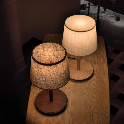 NobleGlow - Walnut & Textile Desk Lamp