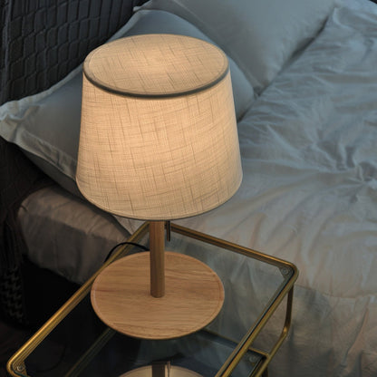 NobleGlow - Walnut & Textile Desk Lamp