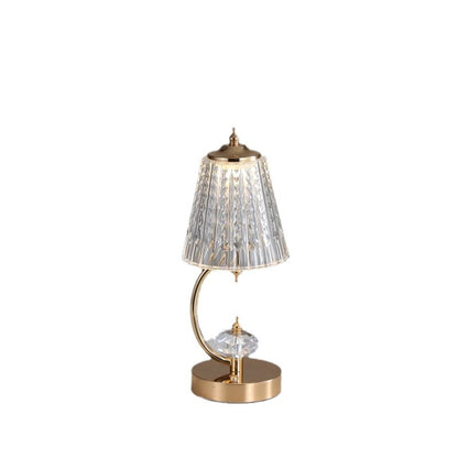 GleamAura – Vintage Crystal Lamp