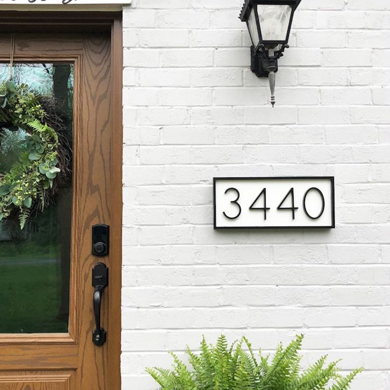 ObsidianDigits | Modern Durable House Number Sign for Enhanced Curb Appeal 1