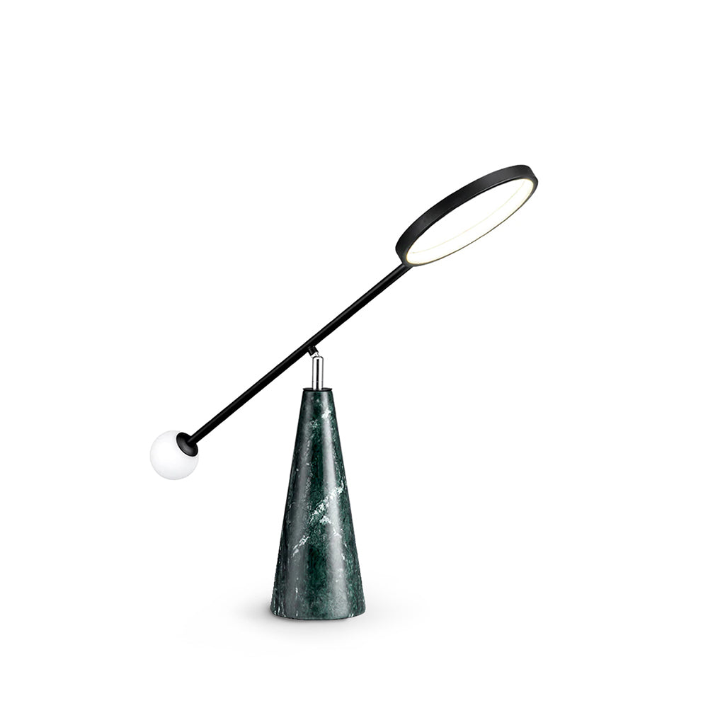 TriGlow – Lámpara de Mesa Geométrica con Cuello de Cisne Ajustable