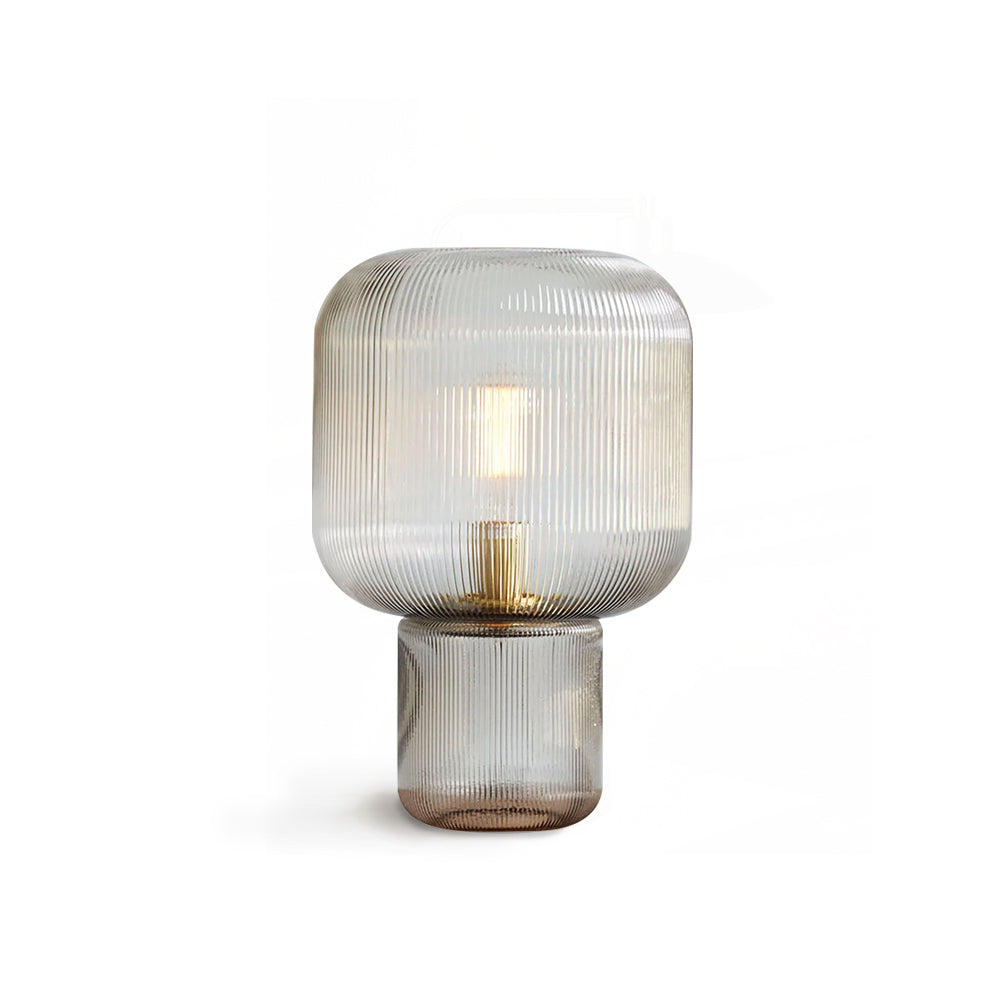 GlimmerOval – Stylish Glass and Metal Table Lamp