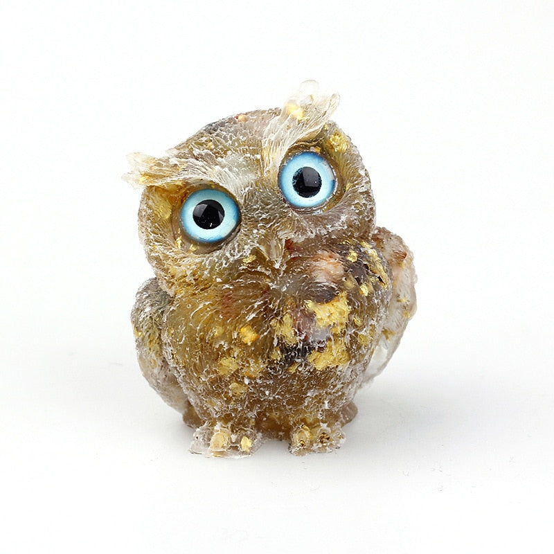 OwlStone | Charming Handcrafted Natural Crystal Owl Figurine for Décor 1