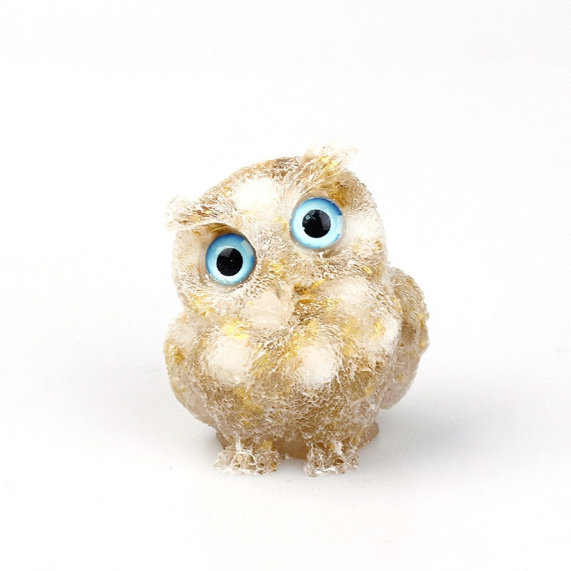 OwlStone | Charming Handcrafted Natural Crystal Owl Figurine for Décor 12