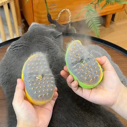 Luxury Cat Grooming Brush with Steam Technology for Relaxing Grooming and Shiny Coat – Soft Brush Hairs, Easy to Clean-6