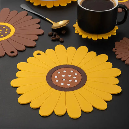 PVC Heat Resistant Sunflower Table Mat 1