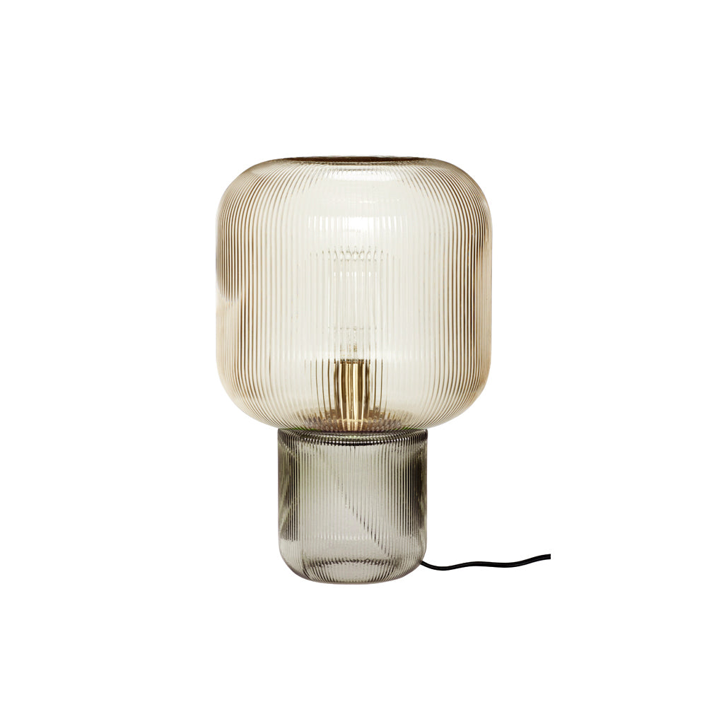 GlimmerOval – Stylish Glass and Metal Table Lamp