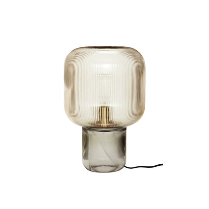 GlimmerOval – Stylish Glass and Metal Table Lamp