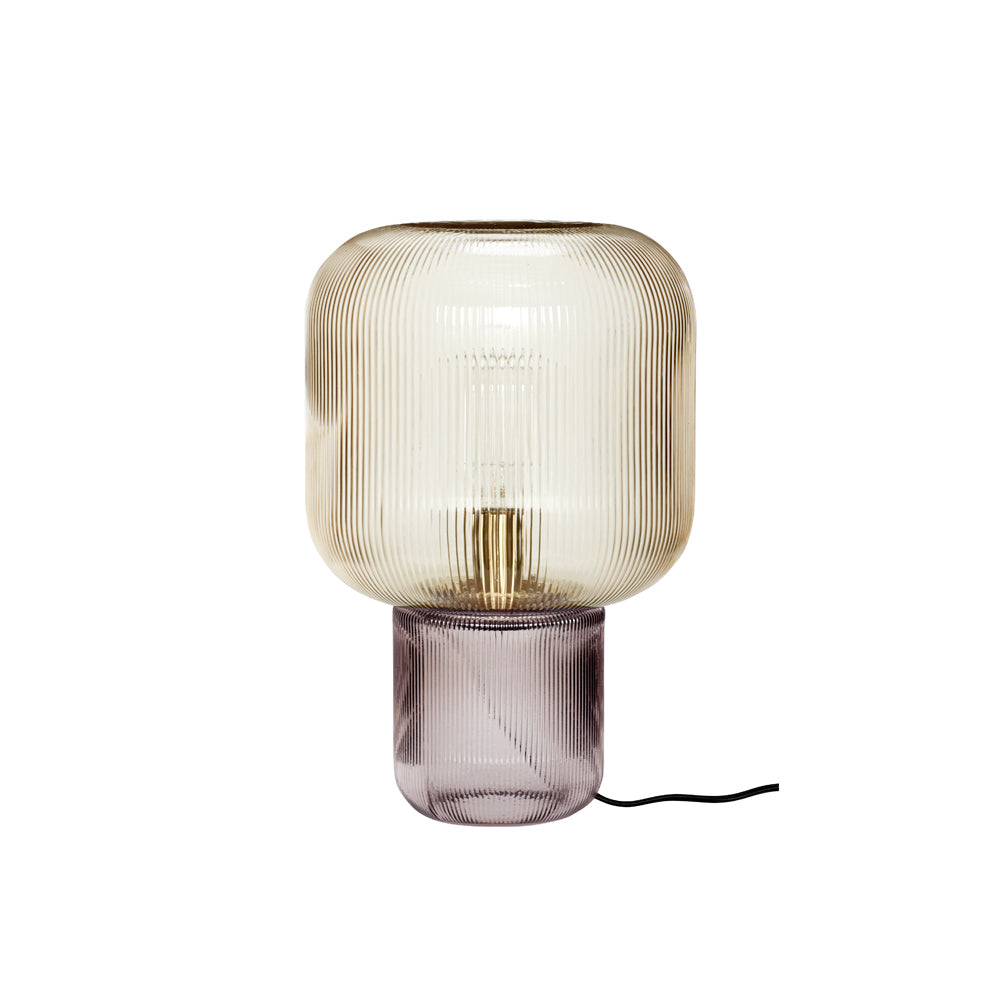 GlimmerOval – Stylish Glass and Metal Table Lamp