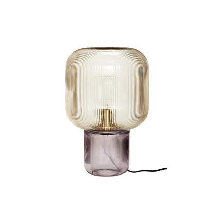 GlimmerOval – Stylish Glass and Metal Table Lamp