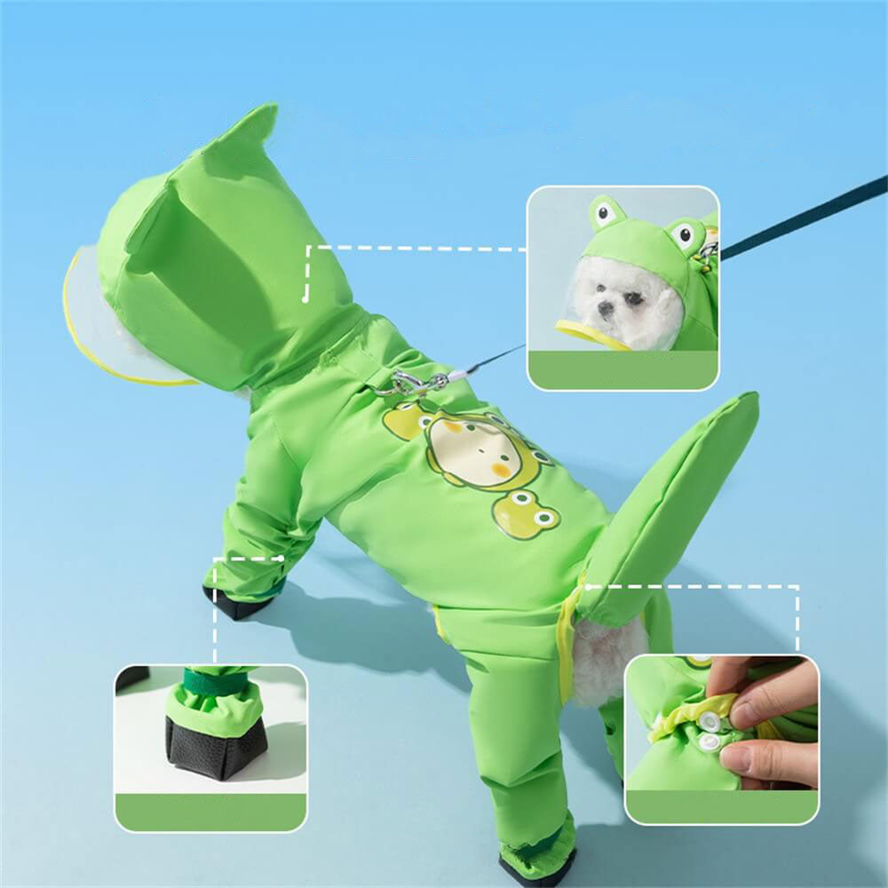Pawtastic | Adorable Waterproof Dog Raincoat with Full Body Coverage 4