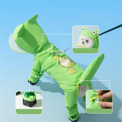 Pawtastic | Adorable Waterproof Dog Raincoat with Full Body Coverage 4