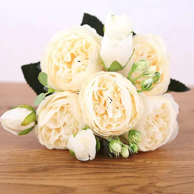 PeonyBliss | Elegant Lifelike Silk Floral Arrangement for Home Décor 3