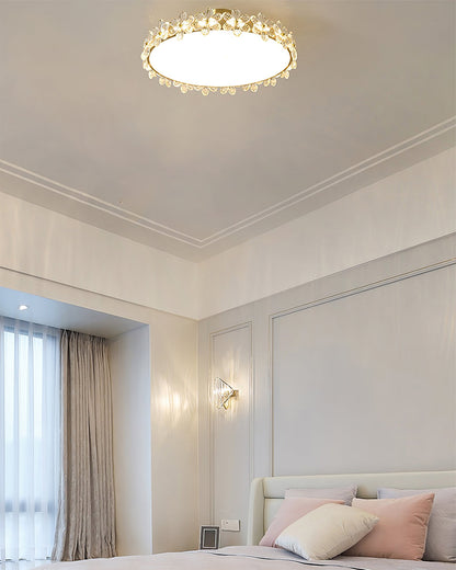 FloralCrystal - Ceiling Lamp with Crystal Petals and Subtle Light Spread