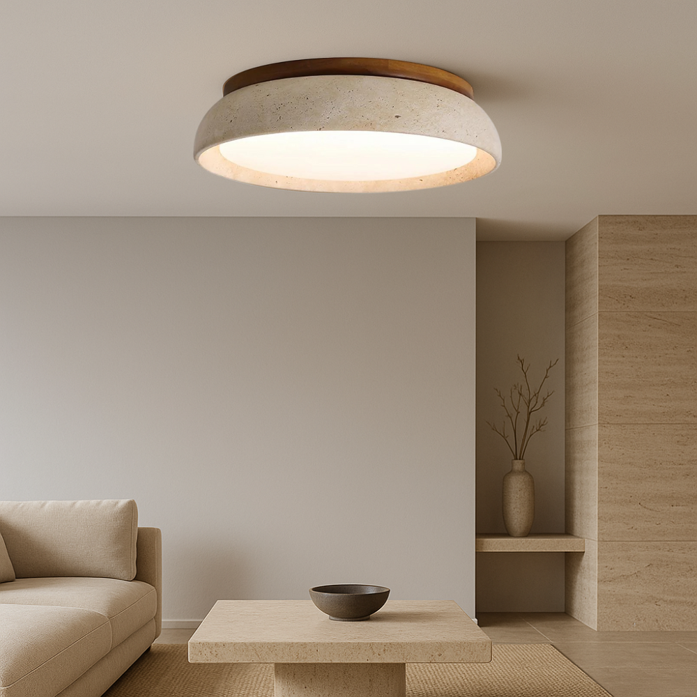 Piedra Travertine Ceiling Lamp 2