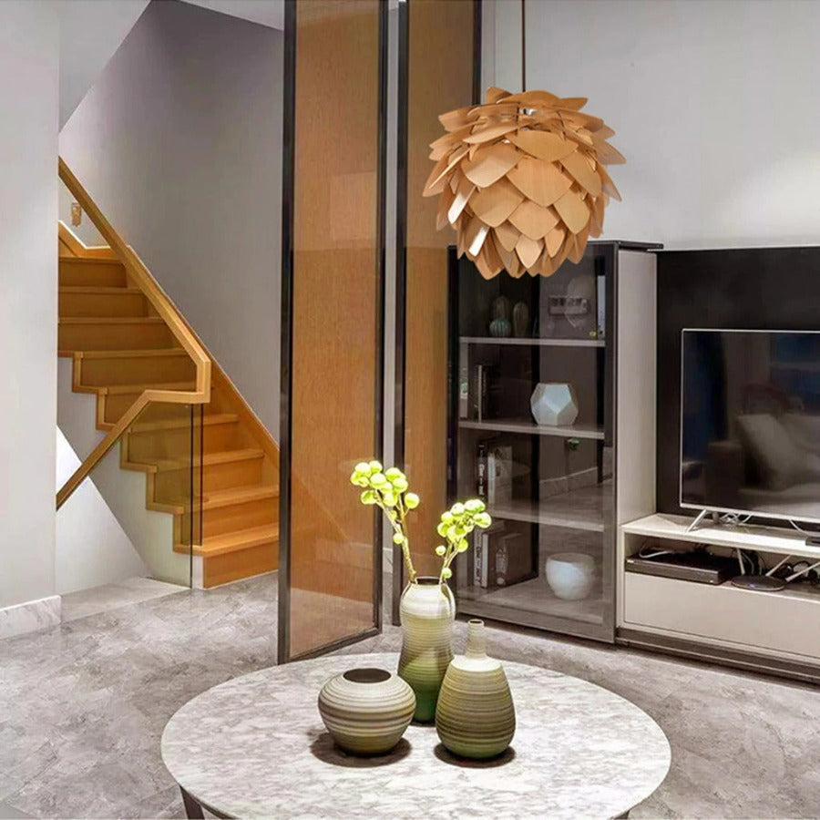 PineGlow | Rustic Elegant Wooden Kitchen Pendant Lighting Fixture 6