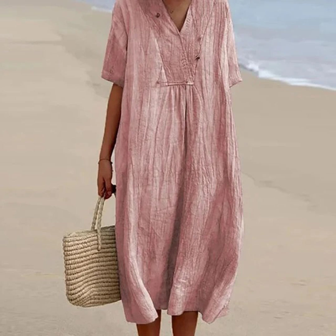 Variant image for Brigitte - Women's Summer Dress, Lightweight Casual Loose Fit in Vibrant Colors-21