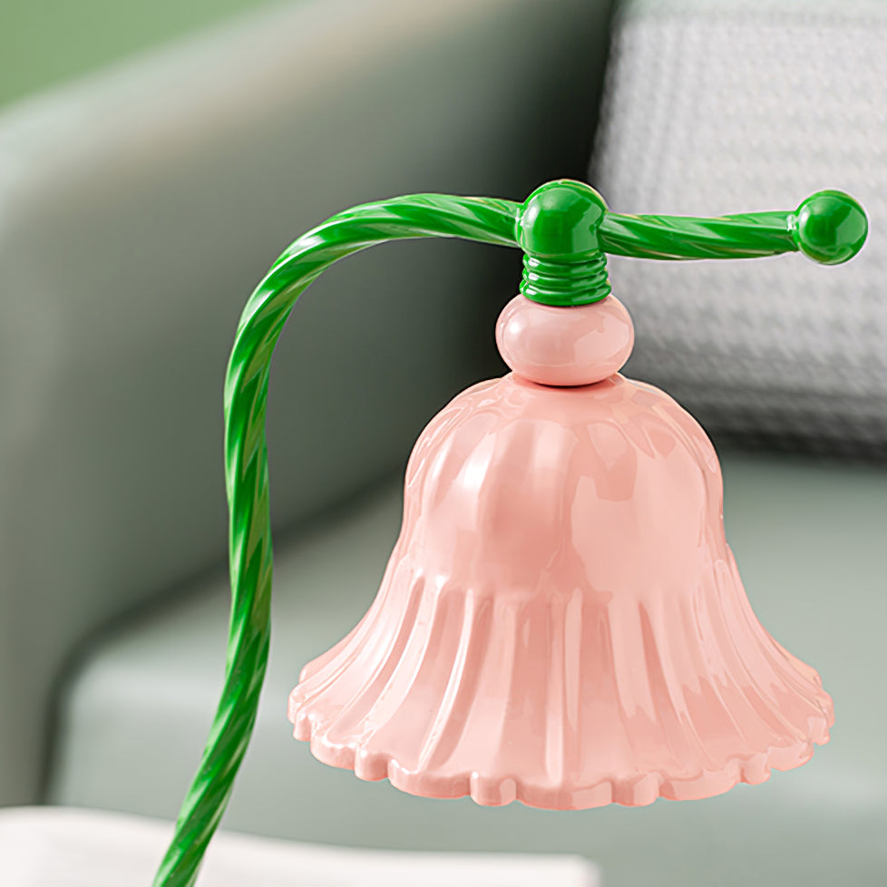 BloomAura – Lampada da Tavolo in Vetro Rosa Incantevole