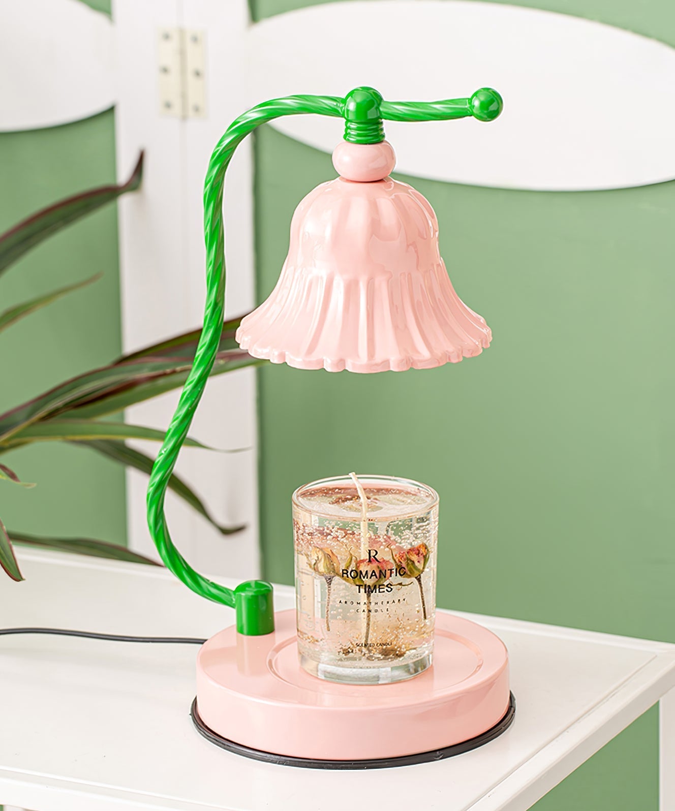 BloomAura – Lampada da Tavolo in Vetro Rosa Incantevole