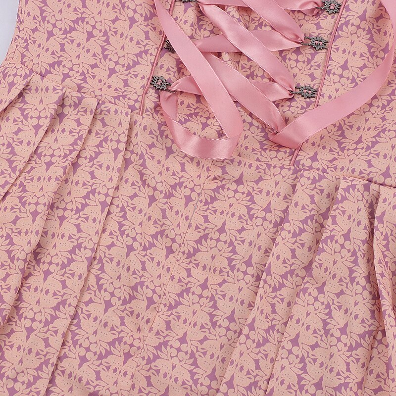 Pink dirndl dress – Oktoberfest | With embroidered apron and blouse for a feminine traditional look 6