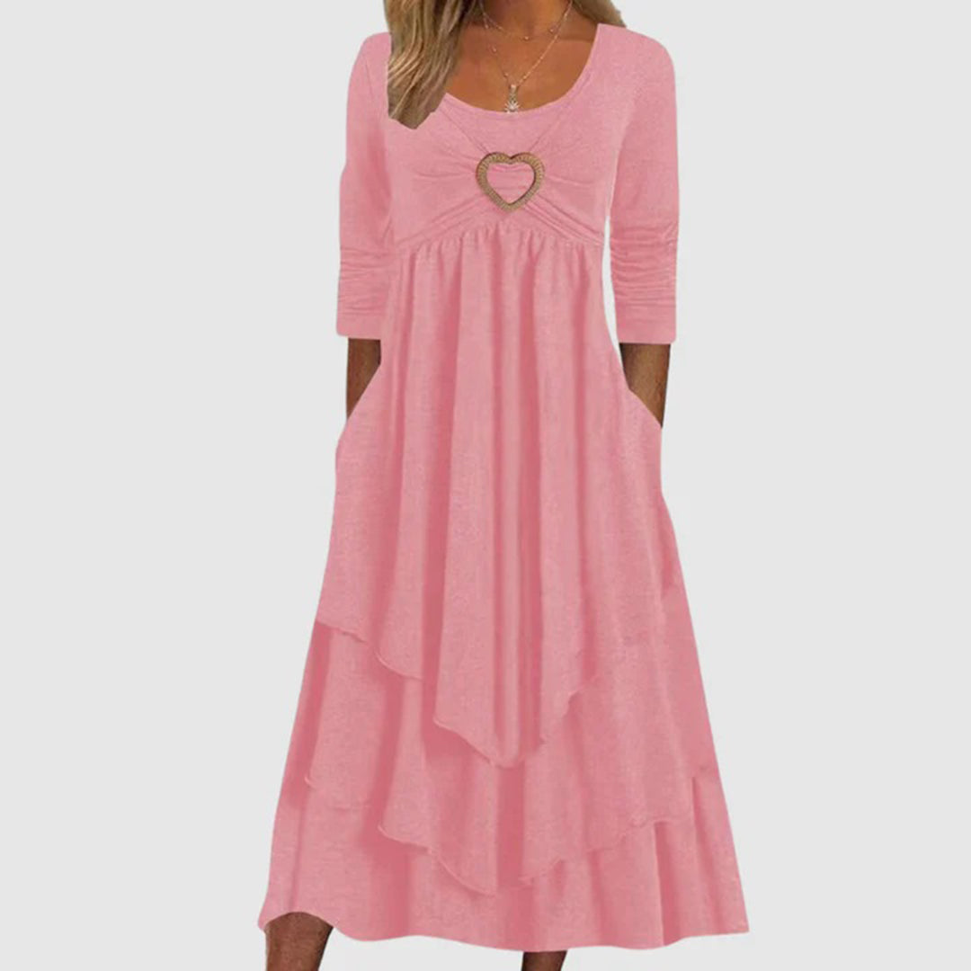 Ababa Women's Maxi Dress - Elegant A-Line Long Dress with Pockets-3