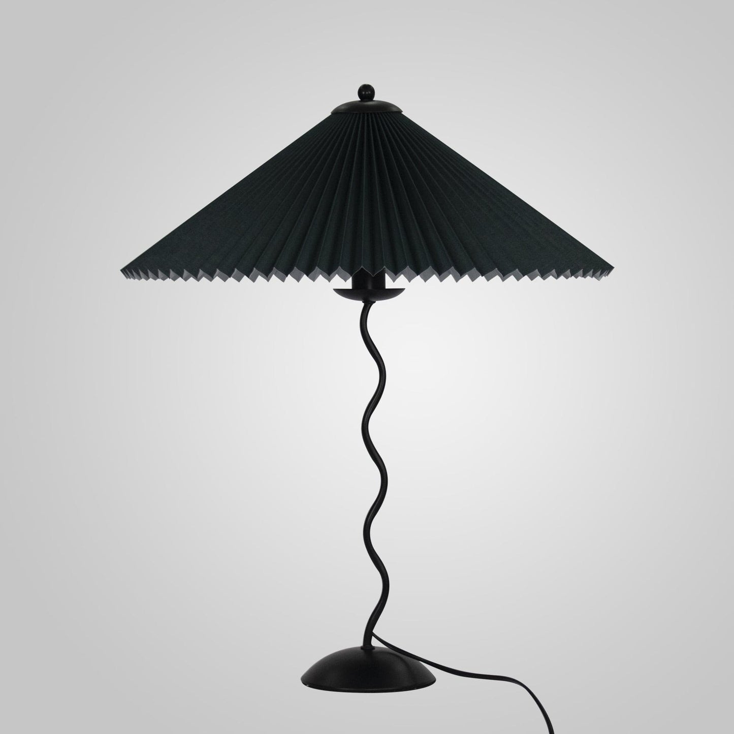LuxeFold - Table Lamp with Premium Pleated Shade and Wooden Accent