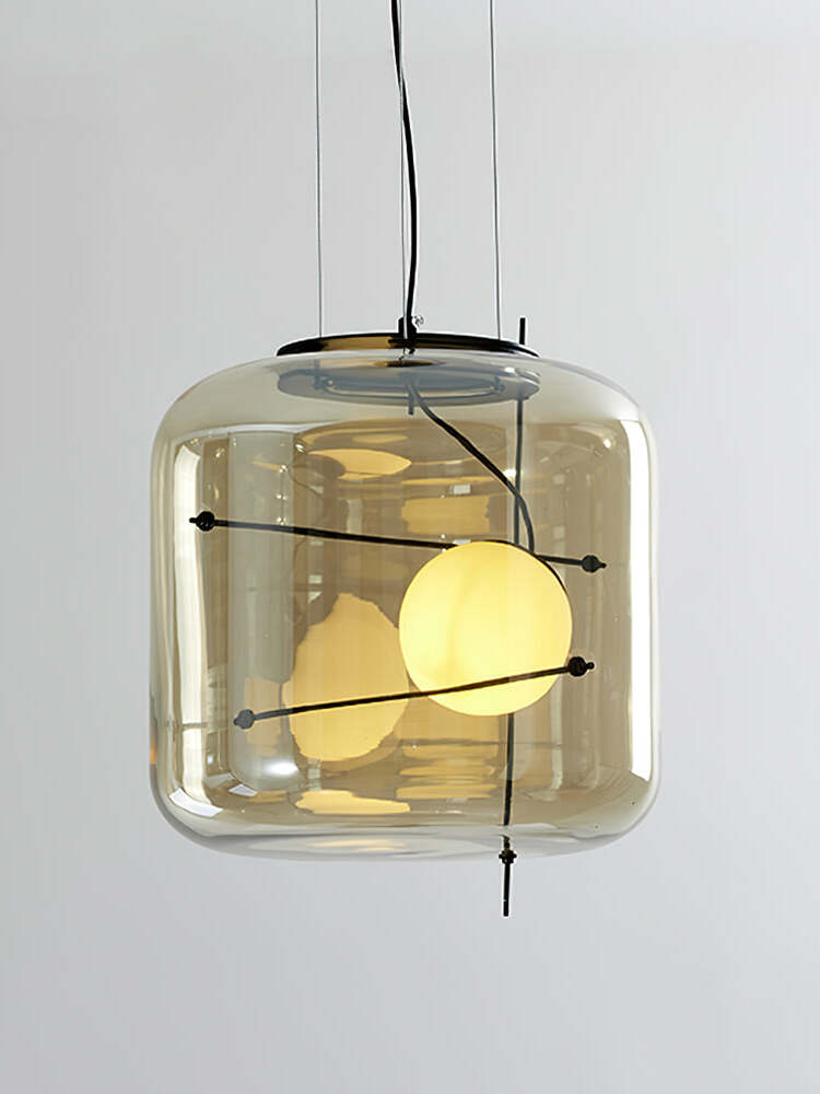 CognacLuxe - Stijlvolle Glas Pendelleuchte