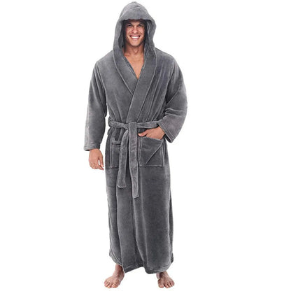 PlushHaven | Cozy Soft Hooded Mens Dressing Gown for Ultimate Comfort 0