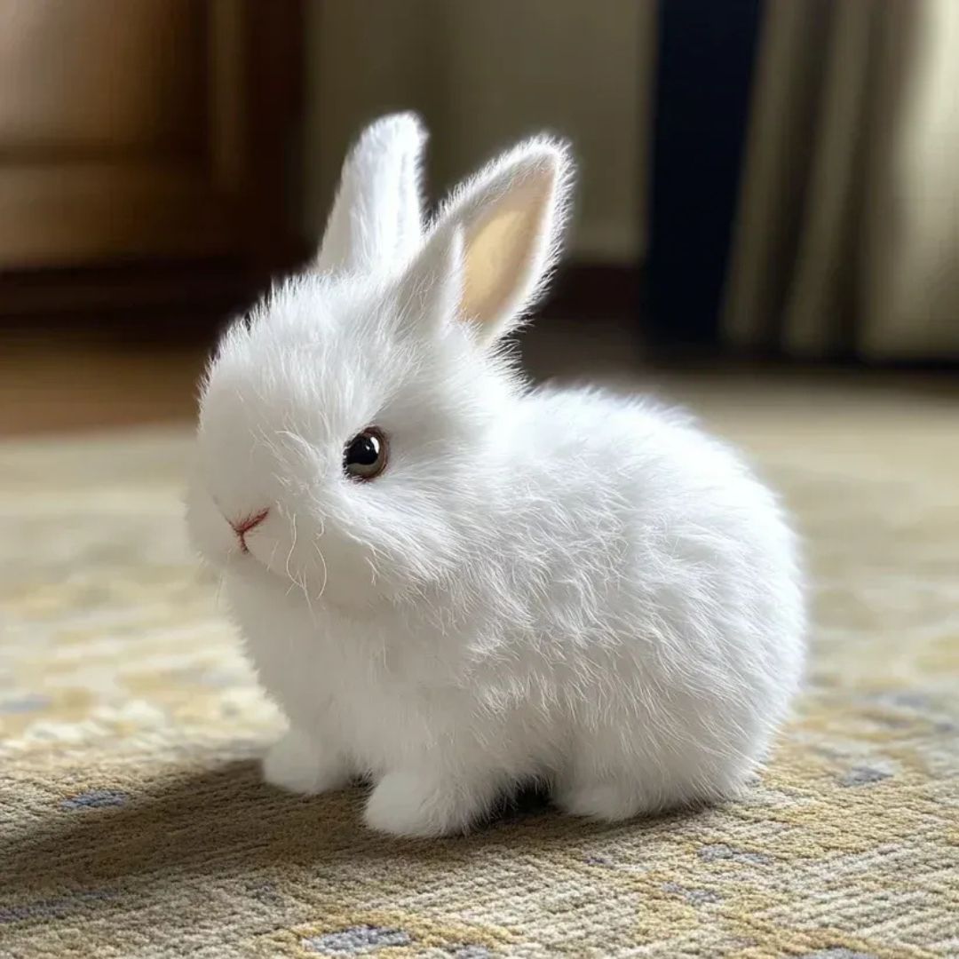 Plush Bunny Toy with Soft Fur and Details 7