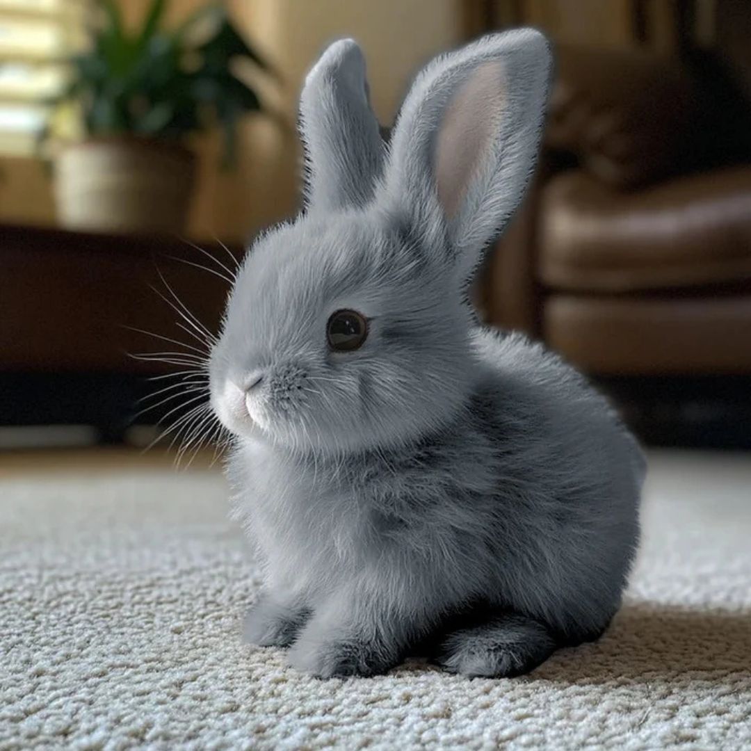 Plush Bunny Toy with Soft Fur and Details 8