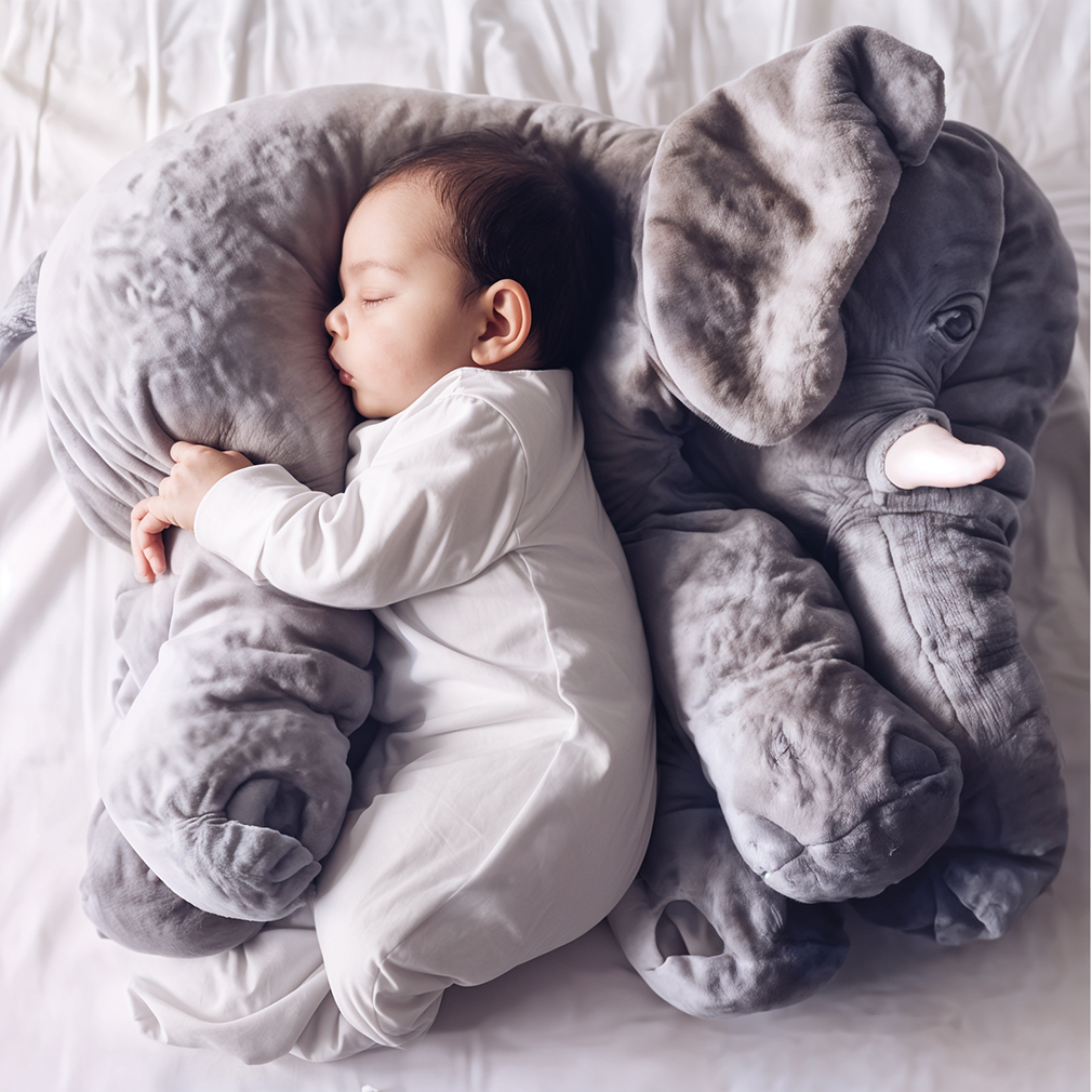 Plush Elephant Cushion – Super Soft Comfort for Babies and Toddlers, Available in 40cm and 60cm Sizes 0