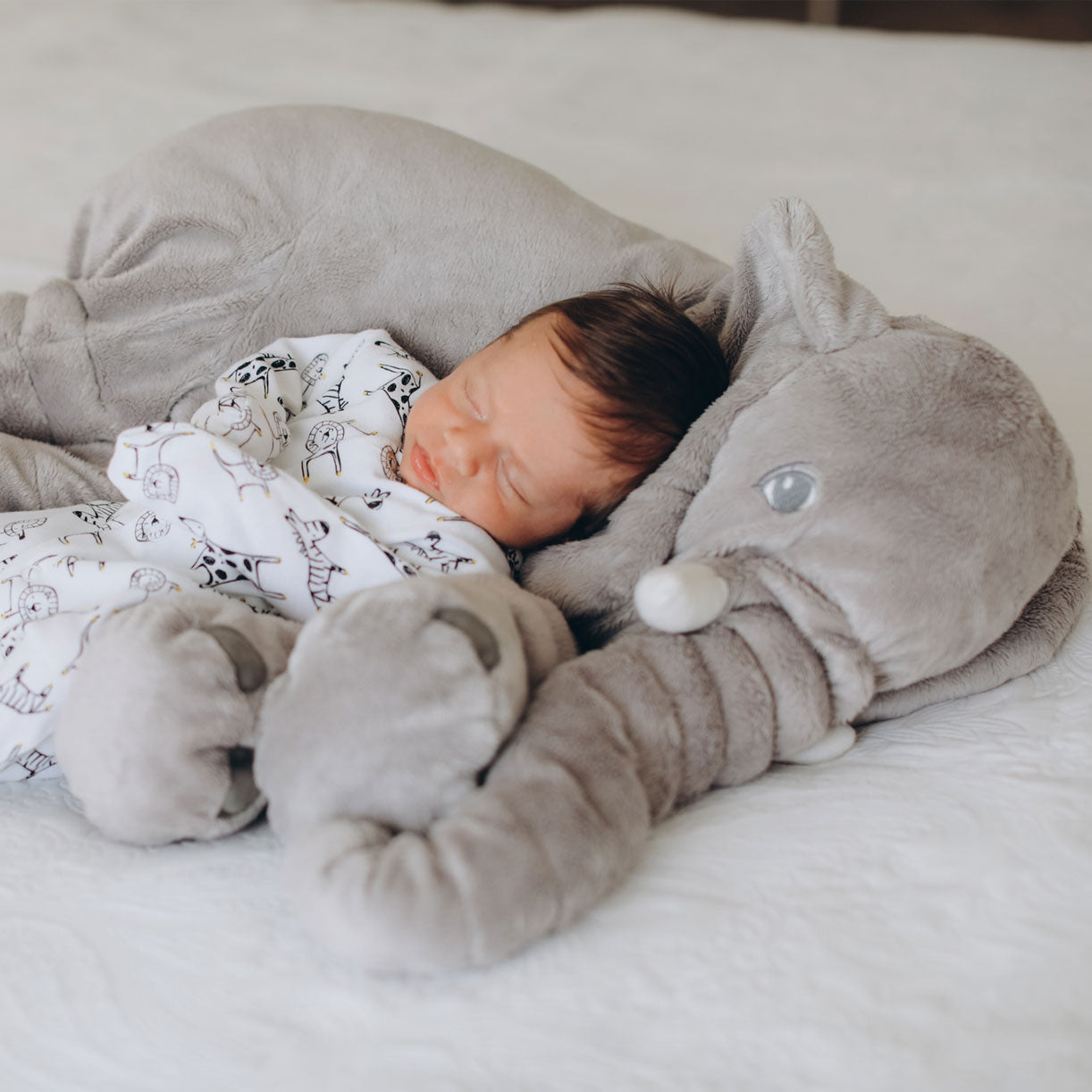 Plush Elephant Cushion – Super Soft Comfort for Babies and Toddlers, Available in 40cm and 60cm Sizes 1