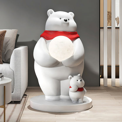 SnowGlow - Cute Table Lamp with Polar Bear Elements and Inviting Illumination