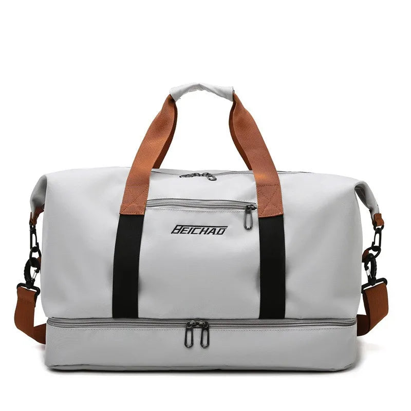 Portable Gym Bag with Shoe Compartment and Wet/Dry Separator for Travel - Durable Fitness Tote 0